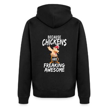 Cadeaux de poulet Propriétaire de poulet - Veste à capuche bio Premium Unisexe - noir - Dos - Nico (187cm)