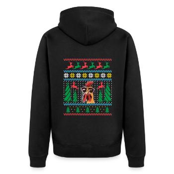 Cadeaux de poulet Propriétaire de poulet - Veste à capuche bio Premium Unisexe - noir - Dos - Nico (187cm)