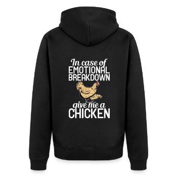 Cadeaux de poulet Propriétaire de poulet - Veste à capuche bio Premium Unisexe - noir - Dos - Nico (187cm)