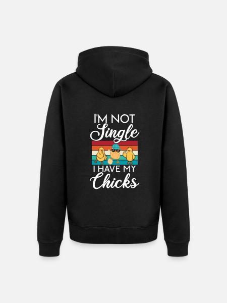 Chicken Gifts Chicken Owner - Unisex Premium Organic Zip Hoodie - black