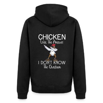Cadeaux de poulet Propriétaire de poulet - Veste à capuche bio Premium Unisexe - noir - Dos - Nico (187cm)