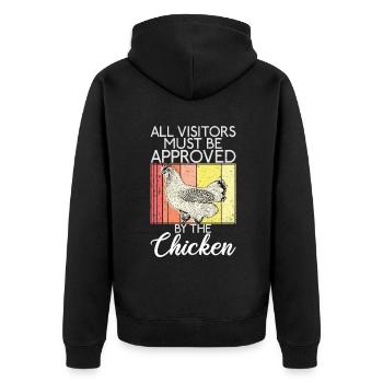 Cadeaux de poulet Propriétaire de poulet - Veste à capuche bio Premium Unisexe - noir - Dos - Nico (187cm)