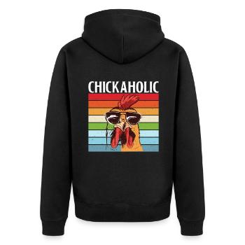 Cadeaux de poulet Propriétaire de poulet - Veste à capuche bio Premium Unisexe - noir - Dos - Nico (187cm)