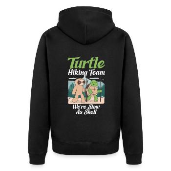Turtle Owner Gift Turtle Lover - Unisex Premium Organic Zip Hoodie - black - Back - Nico (187cm)