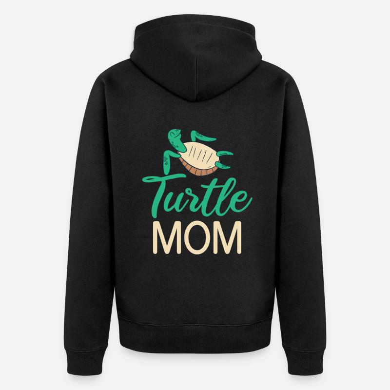 Turtle Owner Gift Turtle Lover - Unisex Premium Organic Zip Hoodie - black
