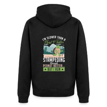 Turtle Owner Gift Turtle Lover - Unisex Premium Organic Zip Hoodie - black - Back - Nico (187cm)