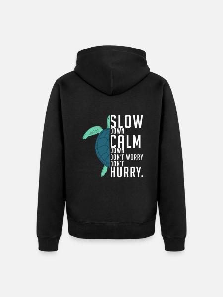 Turtle Owner Gift Turtle Lover - Unisex Premium Organic Zip Hoodie - black