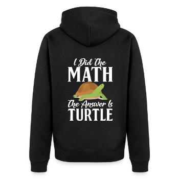 Turtle Owner Gift Turtle Lover - Unisex Premium Organic Zip Hoodie - black - Back - Nico (187cm)