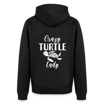 Turtle Owner Gift Turtle Lover - Unisex Premium Organic Zip Hoodie - black - Back - Nico (187cm)