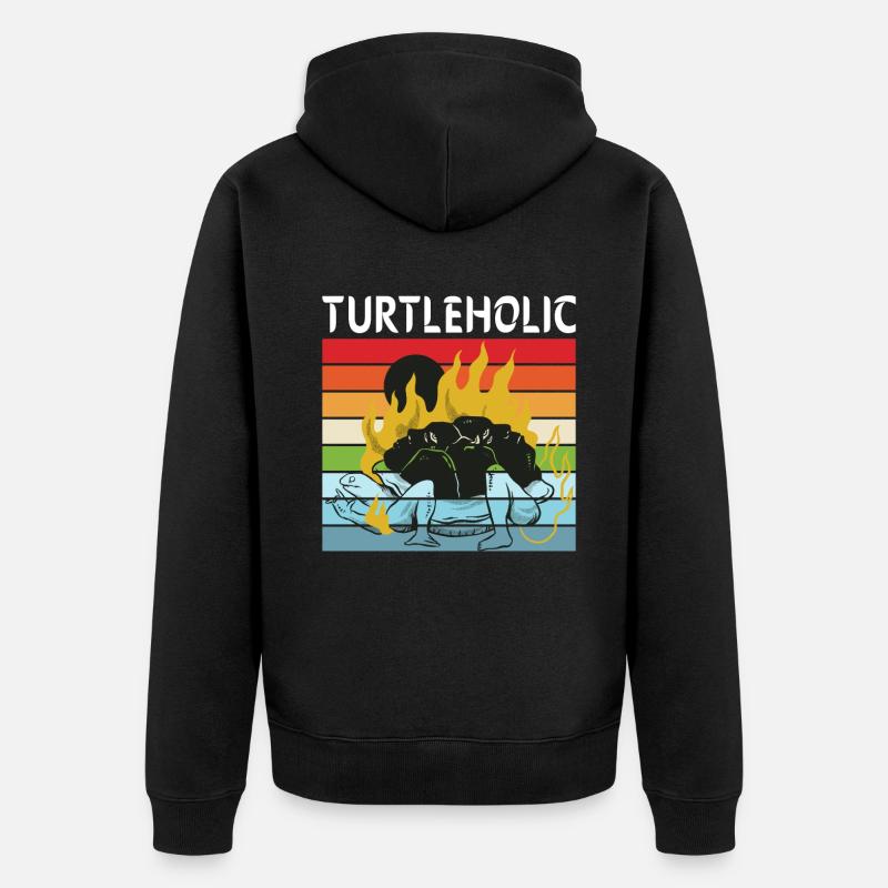 Turtle Owner Gift Turtle Lover - Veste à capuche bio Premium Unisexe - noir