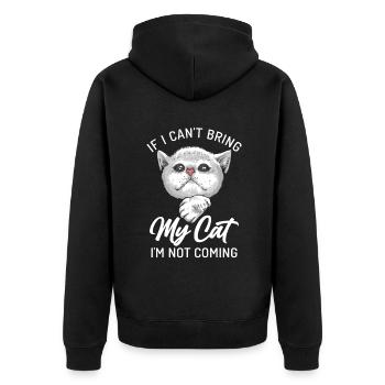 Cadeau Chat Propriétaire Chat Cadeau - Veste à capuche bio Premium Unisexe - noir - Dos - Nico (187cm)
