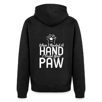 Gift Cat Owner Cat Gift - Unisex Premium Organic Zip Hoodie - black - Back - Nico (187cm)