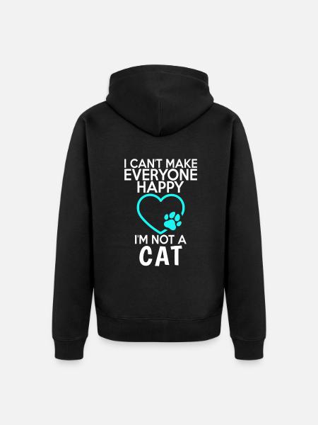 Gift Cat Owner Cat Gift - Unisex Premium Organic Zip Hoodie - black