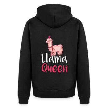 Cadeau Lama Lama Cadeau Amoureux - Veste à capuche bio Premium Unisexe - noir - Dos - Nico (187cm)