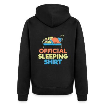 Lama Geschenk Lama Liebhaber Geschenk - Unisex Premium Bio Zip Hoodie - Schwarz - Hinten - Nico (187cm)