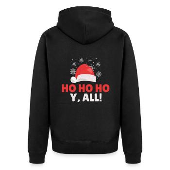Lama Geschenk Lama Liebhaber Geschenk - Unisex Premium Bio Zip Hoodie - Schwarz - Hinten - Nico (187cm)