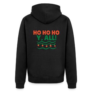 Lama Geschenk Lama Liebhaber Geschenk - Unisex Premium Bio Zip Hoodie - Schwarz - Hinten - Nico (187cm)