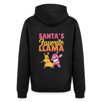 Cadeau Lama Lama Cadeau Amoureux - Veste à capuche bio Premium Unisexe - noir - Dos - Nico (187cm)