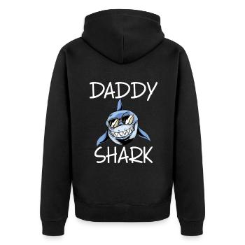 Cadeau de requin Amoureux des requins - Veste à capuche bio Premium Unisexe - noir - Dos - Nico (187cm)