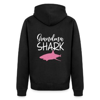 Cadeau de requin Amoureux des requins - Veste à capuche bio Premium Unisexe - noir - Dos - Nico (187cm)