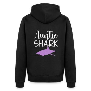 Cadeau de requin Amoureux des requins - Veste à capuche bio Premium Unisexe - noir - Dos - Nico (187cm)
