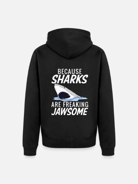 Shark Gift Shark Lover - Unisex Premium Organic Zip Hoodie - black