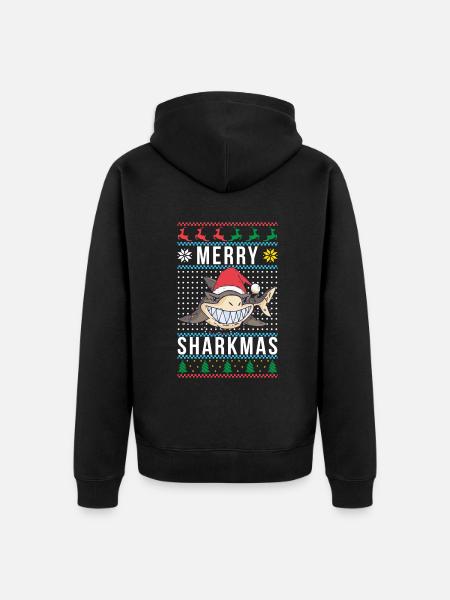 Shark Gift Shark Lover - Unisex Premium Organic Zip Hoodie - black