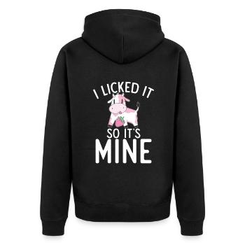 Cow Gift Cow Lover Farmer Gift - Unisex Premium Organic Zip Hoodie - black - Back - Nico (187cm)