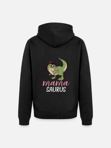 Dinosaur Gift Dino Lover Gift - Unisex Premium Organic Zip Hoodie - black