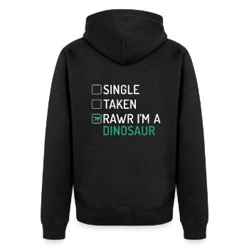 Cadeau de dinosaure Dino Lover Cadeau - Veste à capuche bio Premium Unisexe - noir - Dos - Nico (187cm)