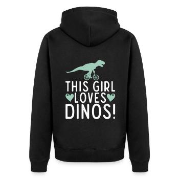 Cadeau de dinosaure Dino Lover Cadeau - Veste à capuche bio Premium Unisexe - noir - Dos - Nico (187cm)