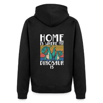Cadeau de dinosaure Dino Lover Cadeau - Veste à capuche bio Premium Unisexe - noir - Dos - Nico (187cm)
