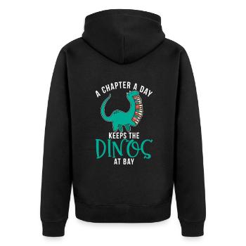 Cadeau de dinosaure Dino Lover Cadeau - Veste à capuche bio Premium Unisexe - noir - Dos - Nico (187cm)
