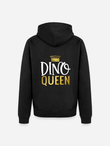 Dinosaur Gift Dino Lover Gift - Unisex Premium Organic Zip Hoodie - black