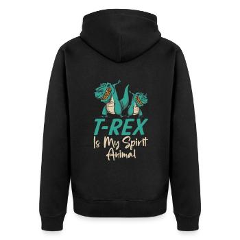 Cadeau de dinosaure Dino Lover Cadeau - Veste à capuche bio Premium Unisexe - noir - Dos - Nico (187cm)