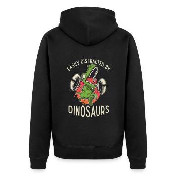 Cadeau de dinosaure Dino Lover Cadeau - Veste à capuche bio Premium Unisexe - noir - Dos - Nico (187cm)