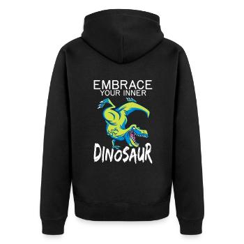 Cadeau de dinosaure Dino Lover Cadeau - Veste à capuche bio Premium Unisexe - noir - Dos - Nico (187cm)