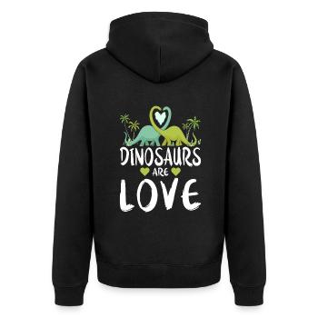 Cadeau de dinosaure Dino Lover Cadeau - Veste à capuche bio Premium Unisexe - noir - Dos - Nico (187cm)