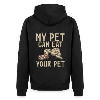 Snake Gift Snake Lover - Unisex Premium Organic Zip Hoodie - black - Back - Nico (187cm)