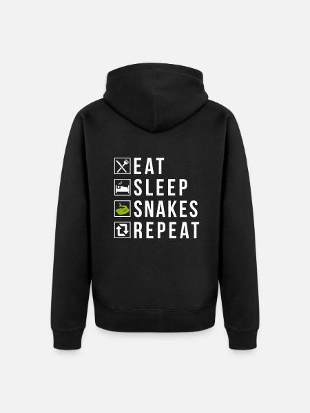 Snake Gift Snake Lover - Unisex Premium Organic Zip Hoodie - black