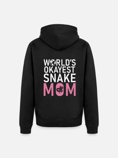 Snake Gift Snake Lover - Unisex Premium Organic Zip Hoodie - black