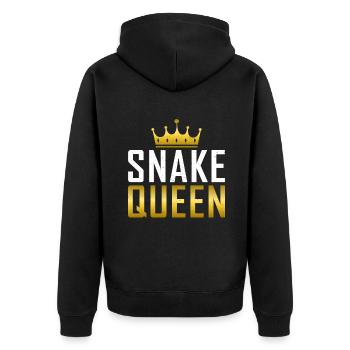 Snake Gift Snake Lover - Unisex Premium Organic Zip Hoodie - black - Back - Nico (187cm)