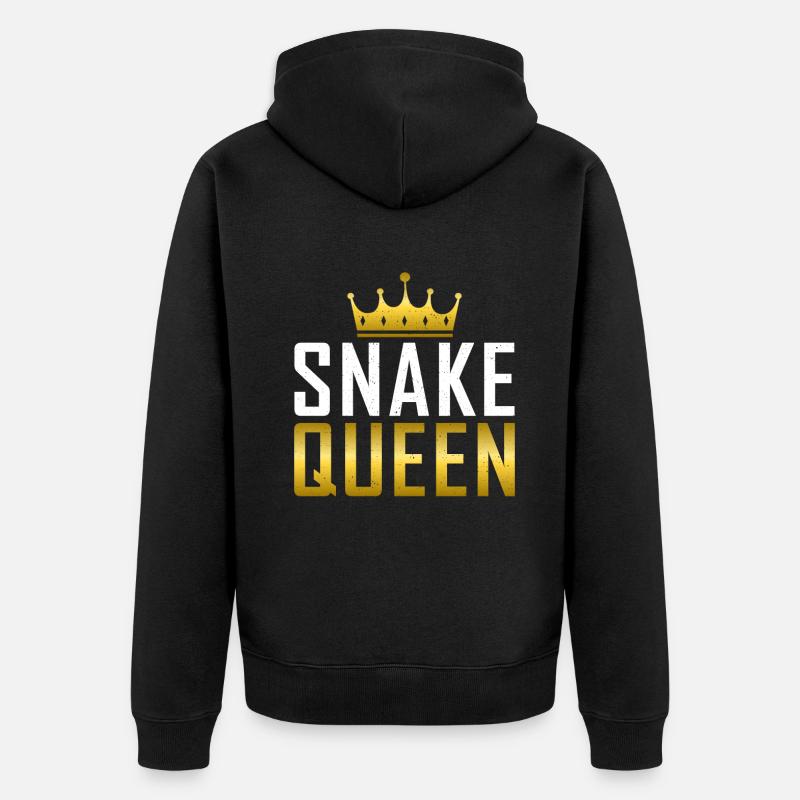 Snake Gift Snake Lover - Veste à capuche bio Premium Unisexe - noir