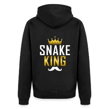 Snake Gift Snake Lover - Unisex Premium Organic Zip Hoodie - black - Back - Nico (187cm)