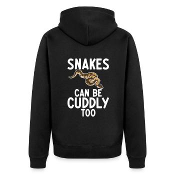 Snake Gift Snake Lover - Unisex Premium Organic Zip Hoodie - black - Back - Nico (187cm)
