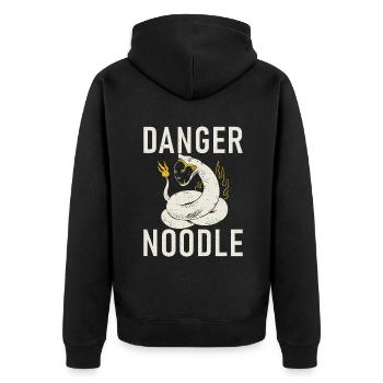 Snake Gift Snake Lover - Unisex Premium Organic Zip Hoodie - black - Back - Nico (187cm)