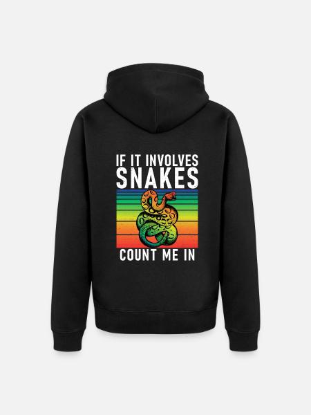 Snake Gift Snake Lover - Unisex Premium Organic Zip Hoodie - black