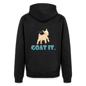 Goat Gift Goat Lover Gift - Unisex Premium Organic Zip Hoodie - black - Back - Nico (187cm)