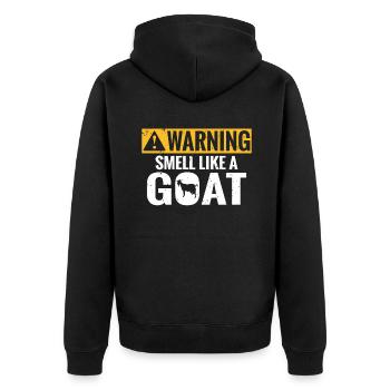 Goat Gift Goat Lover Gift - Unisex Premium Organic Zip Hoodie - black - Back - Nico (187cm)