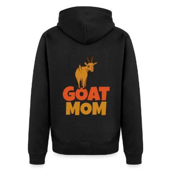 Goat Gift Goat Lover Gift - Unisex Premium Organic Zip Hoodie - black - Back - Nico (187cm)
